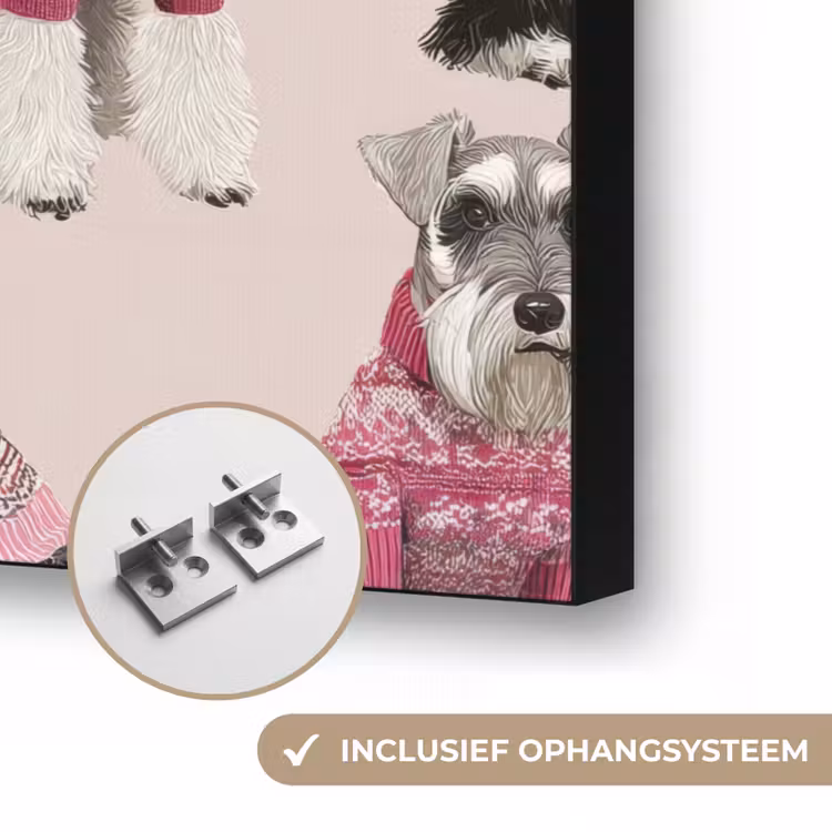 Honden - Truien - Rood Textielframe zwart klein 947 -USP_ophangsysteemNL