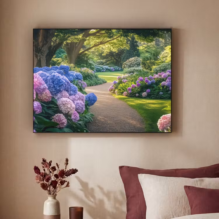 Hortensia- Park - Pad Textielframe zwart klein -sfeer1