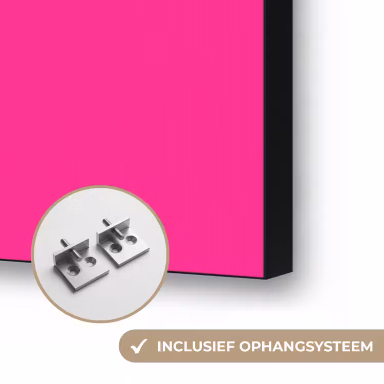 Hot - Fuchsia - Roze Textielframe zwart klein 947 -USP_ophangsysteemNL