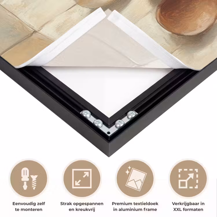 Hout - Keukengerei - Stilleven - Tegels Textielframe zwart klein -USP_feed_closeupNL
