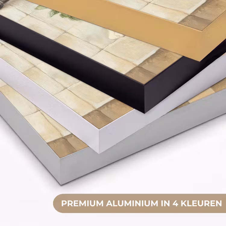 Hout - Keukengerei - Stilleven - Tegels Textielframe zwart klein -USP_kleurenNL