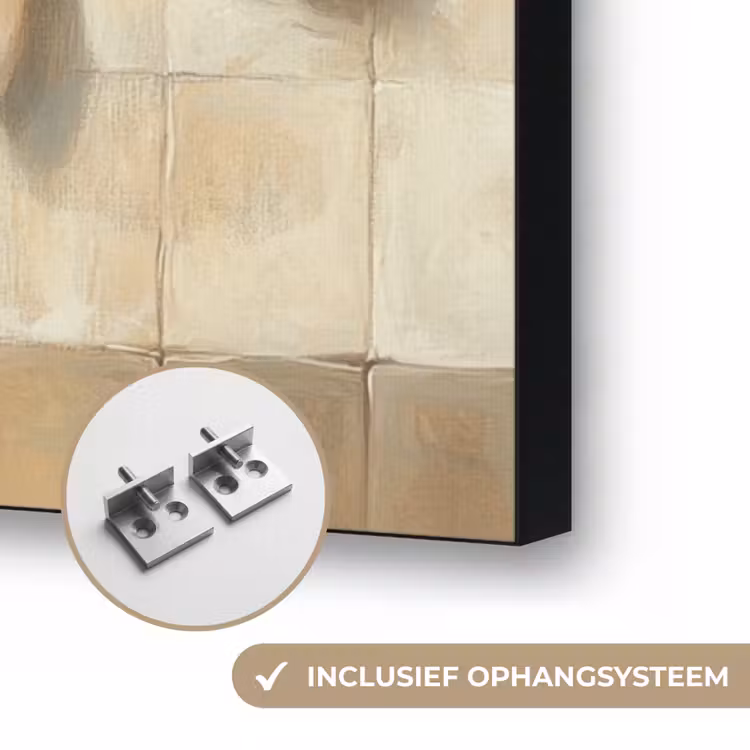 Hout - Keukengerei - Stilleven - Tegels Textielframe zwart klein -USP_ophangsysteemNL