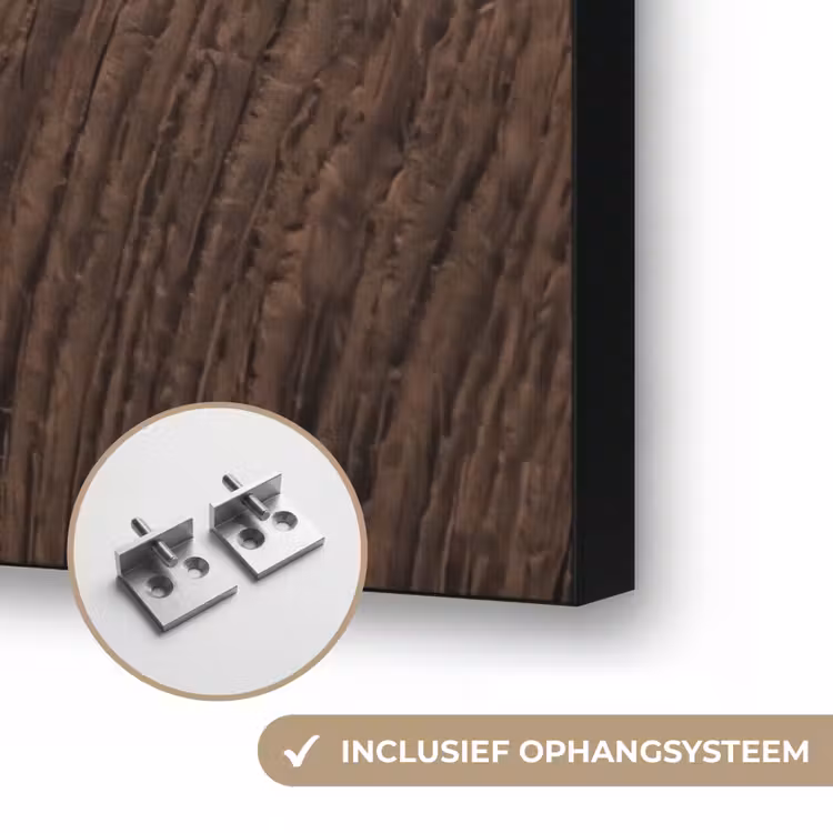 Houtnerf - Textuur - Patroon - Bruin - Rustiek Textielframe zwart klein -USP_ophangsysteemNL