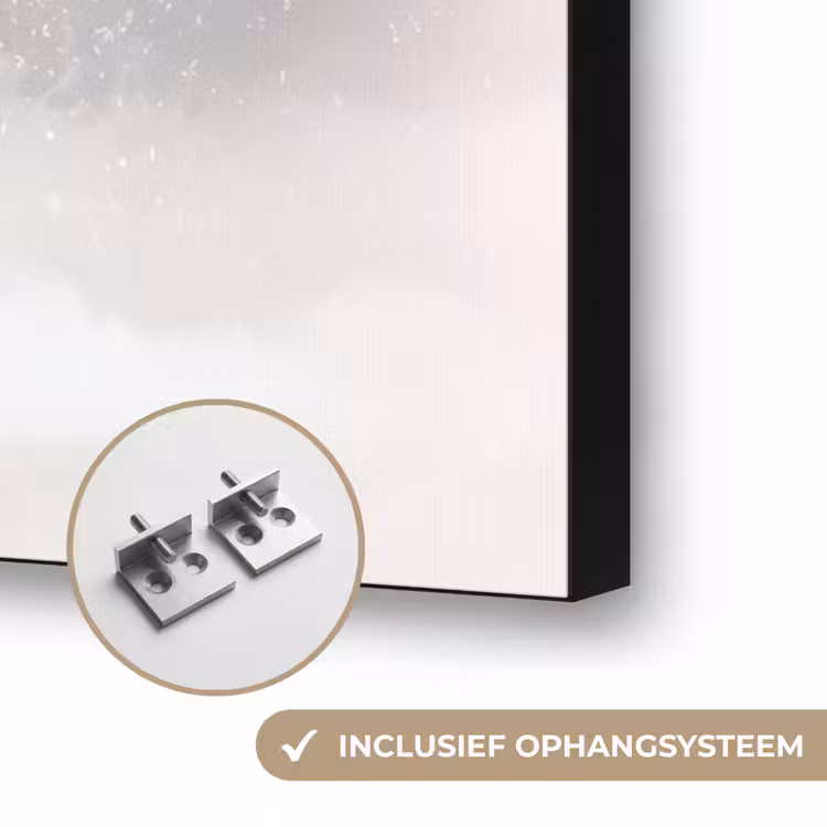 Huisje - Suiker - Pastel Textielframe zwart klein -USP_ophangsysteemNL