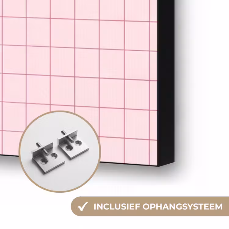 Humor - Drank - Tekst - Roze Textielframe zwart klein -USP_ophangsysteemNL