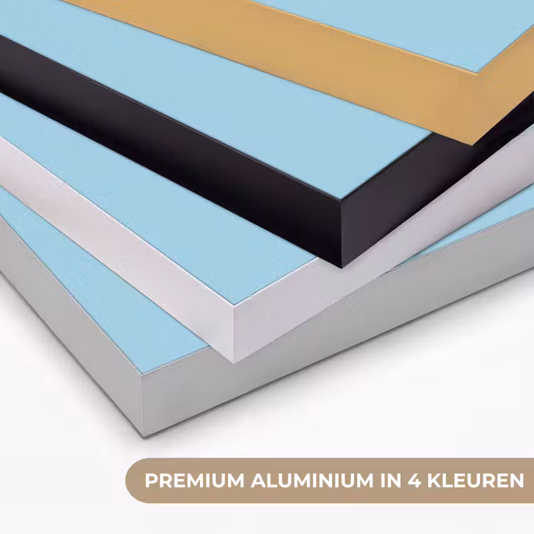 Ice - Blue - Blauw Textielframe zwart klein 947 -USP_kleurenNL