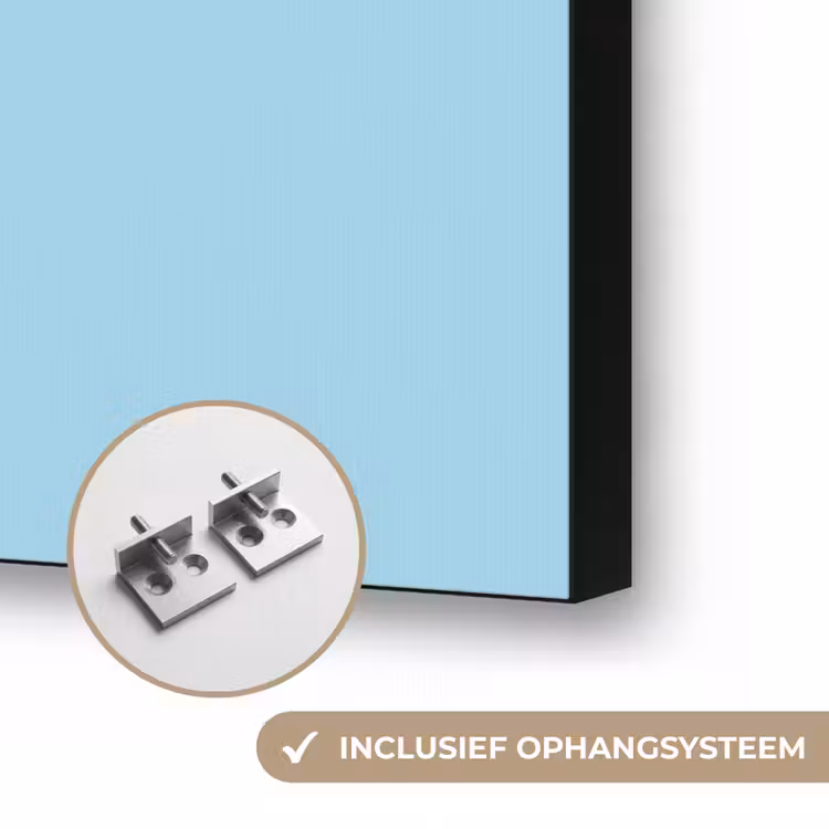 Ice - Blue - Blauw Textielframe zwart klein 947 -USP_ophangsysteemNL