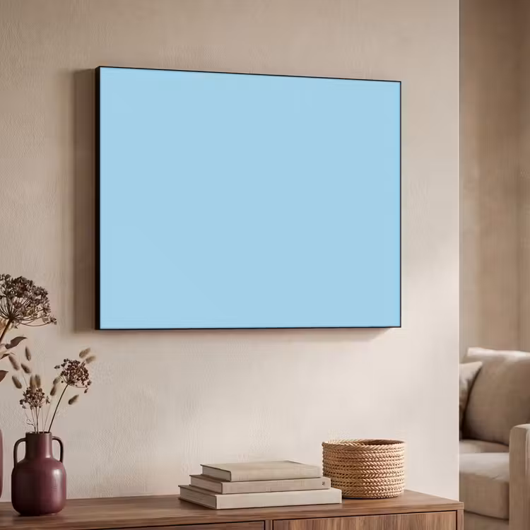 Ice - Blue - Blauw Textielframe zwart klein 947 -sfeer3
