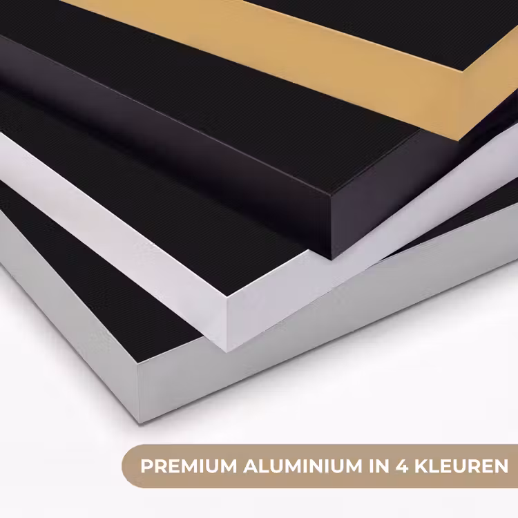 Ijs - Goud - Zwart - Eten Textielframe zwart klein -USP_kleurenNL