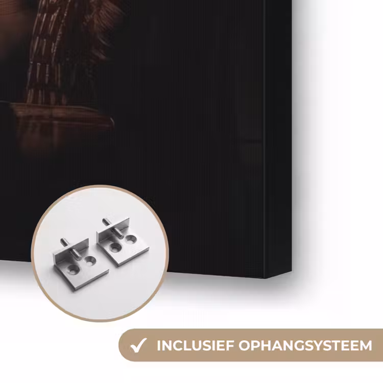 Ijsbeer - Hoed - Bril - Stoel Textielframe zwart klein -USP_ophangsysteemNL