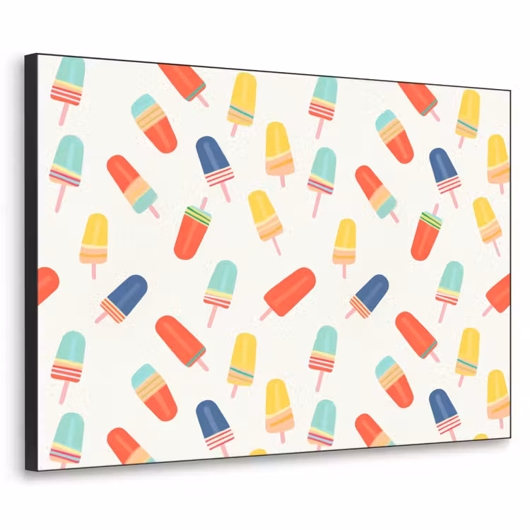 IJsjes - Speels - Kleurrijk Textielframe zwart klein 947 -3d