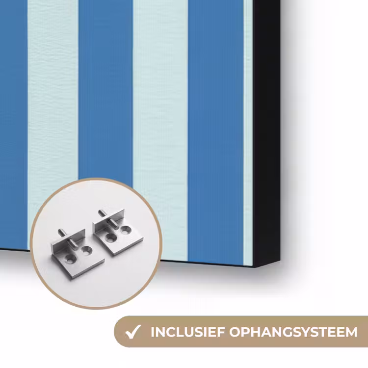 Illustratie - Bessen - Blauw - Strepen Textielframe zwart klein -USP_ophangsysteemNL