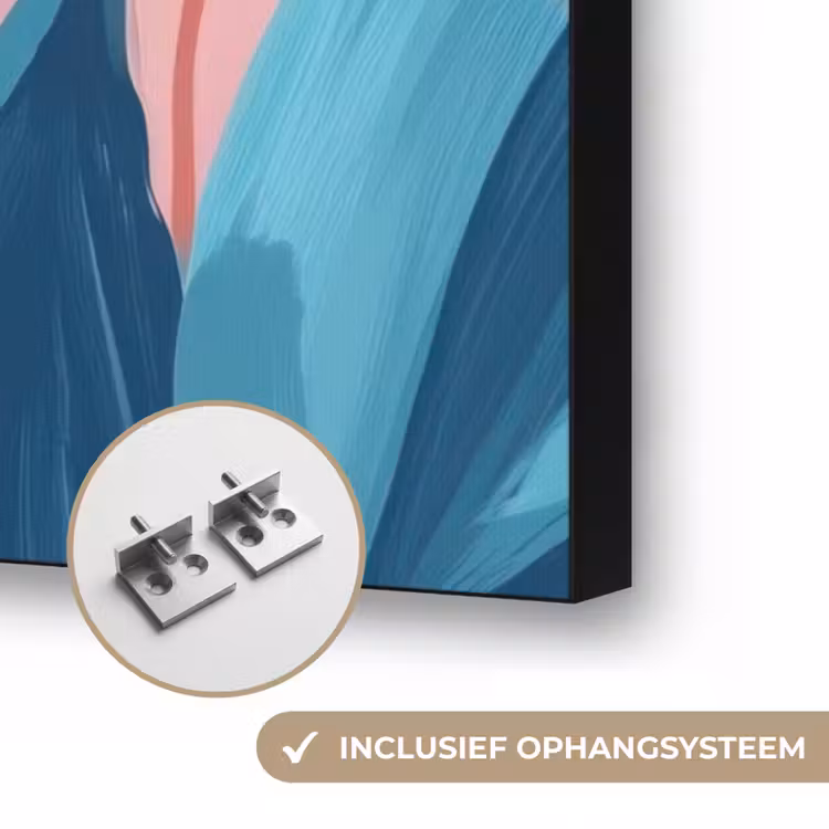 Illustratie - Bloemen - Kleurrijk Textielframe zwart klein -USP_ophangsysteemNL