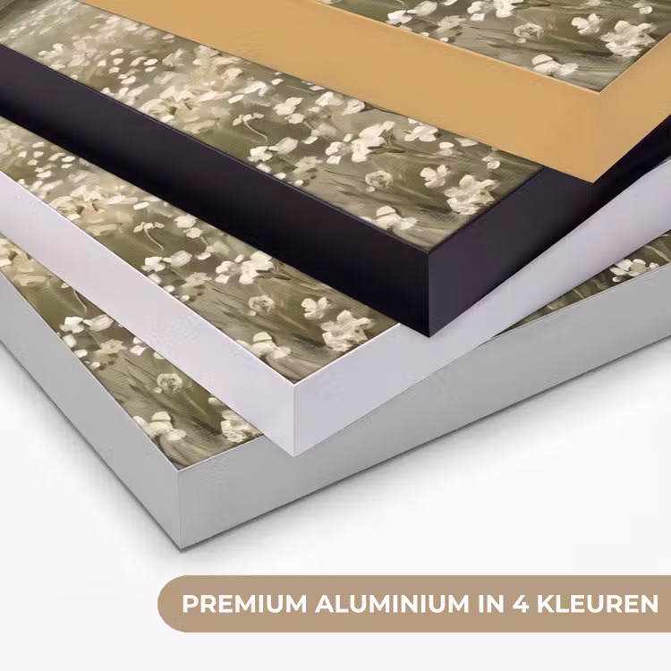 Illustratie - Landschap - Wit Textielframe zwart klein -USP_kleurenNL