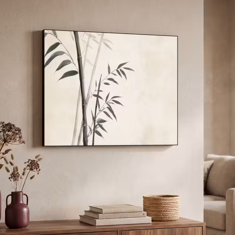 Japandi - Bamboe - Beige Textielframe - compleet frame klein -sfeer3