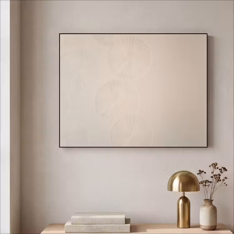 Japandi - Beige - Modern Textielframe - compleet frame klein -sfeer2