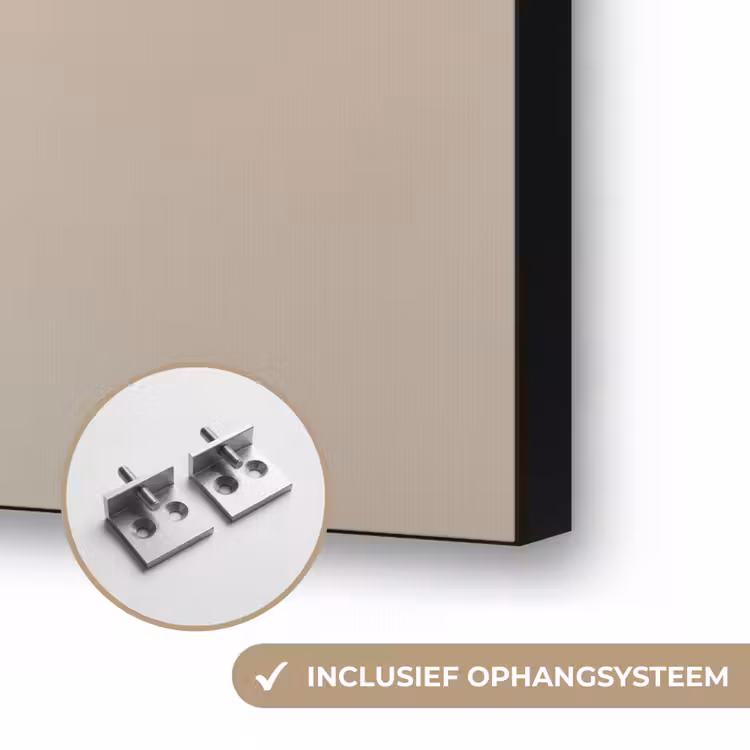 Japandi - Beige - Modern Textielframe zwart klein -USP_ophangsysteemNL