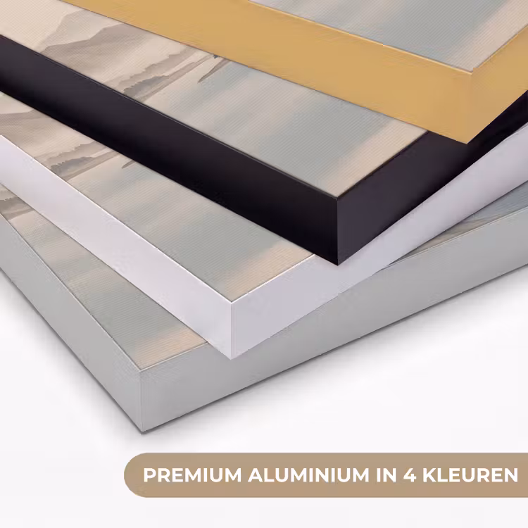 Japans - Landschap - Beige Textielframe zwart klein -USP_kleurenNL