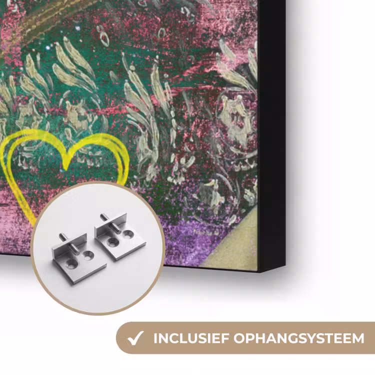 Johanna Henriette Engelen - Dubois Drahonet - Graffiti Textielframe zwart klein -USP_ophangsysteemNL