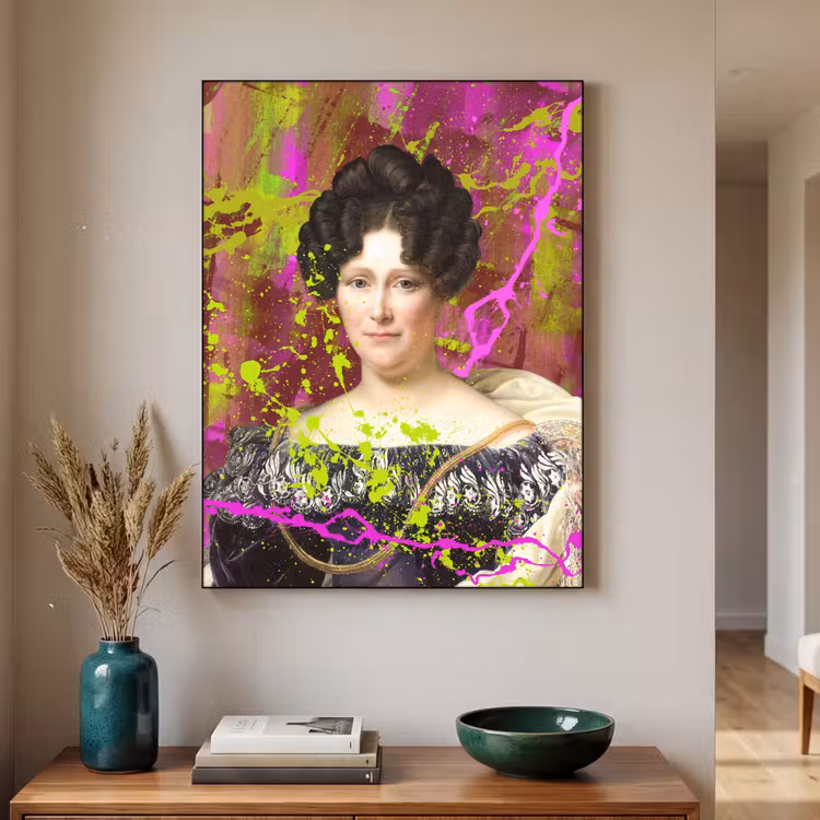 Johanna Henriette Engelen - Dubois Drahonet - Neon Textielframe zwart klein -sfeer1