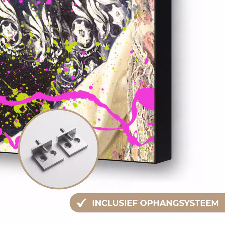 Johanna Henriette Engelen - Dubois Drahonet - Neon Textielframe zwart klein -USP_ophangsysteemNL