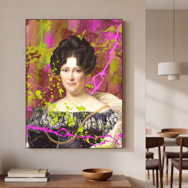 Johanna Henriette Engelen - Dubois Drahonet - Neon Textielframe zwart klein -sfeer2