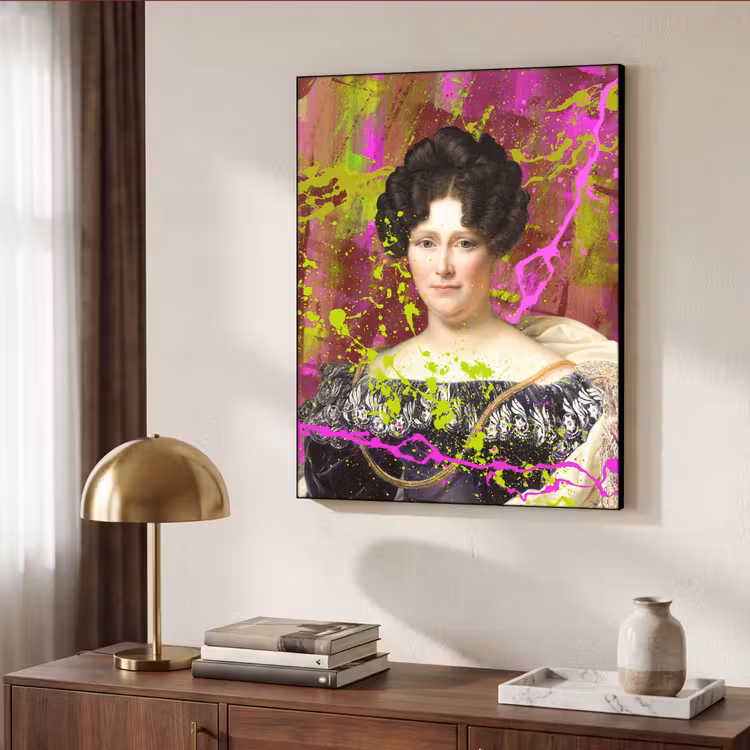 Johanna Henriette Engelen - Dubois Drahonet - Neon Textielframe zwart klein -sfeer3