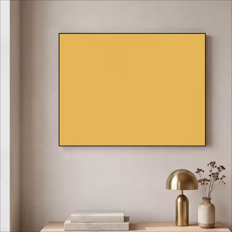 Joyful - Mustard - Geel Textielframe zwart klein 947 -sfeer2