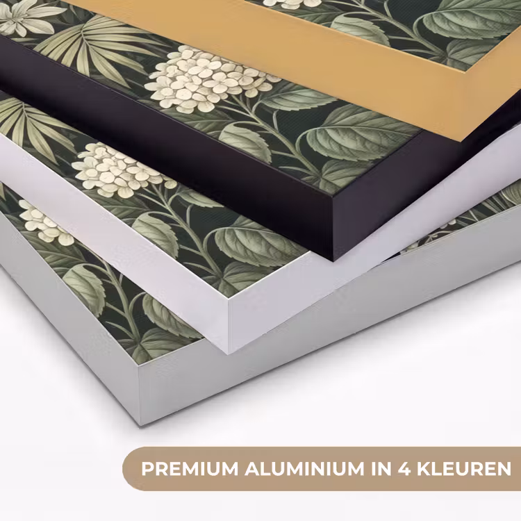Jungle - Bladeren - Botanisch - Groen Textielframe zwart klein -USP_kleurenNL