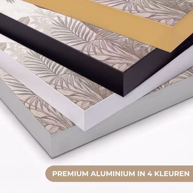 Jungle - Dieren - Palmbomen Textielframe zwart klein -USP_kleurenNL