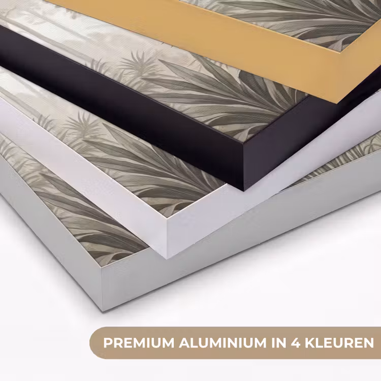 Jungle - Palmbomen - Natuur Textielframe zwart klein -USP_kleurenNL