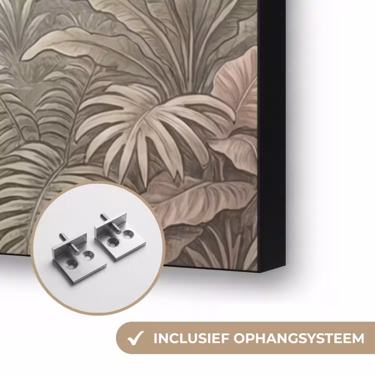 Jungle - Watervallen - Tropisch - Illustratie Textielframe zwart klein -USP_ophangsysteemNL