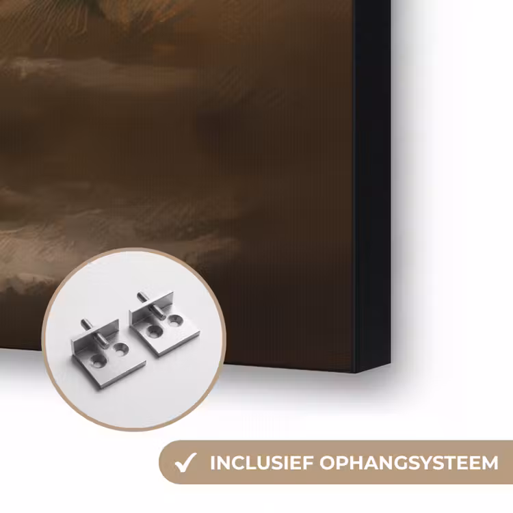 Kaarslicht - Kerst - Veelkleurig Textielframe zwart klein -USP_ophangsysteemNL