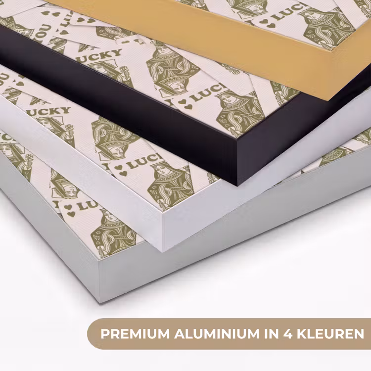 Kaarten - Koningin - Patroon - Groen - Spel Textielframe zwart klein -USP_kleurenNL