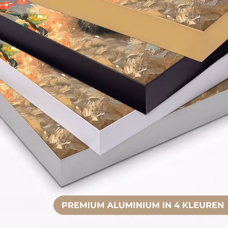 Kat - Kerst - Winter - Dier Textielframe zwart klein -USP_kleurenNL