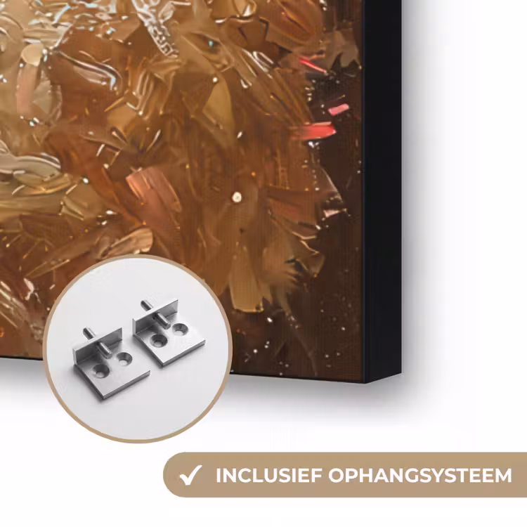 Kat - Kerst - Winter - Dier Textielframe zwart klein -USP_ophangsysteemNL