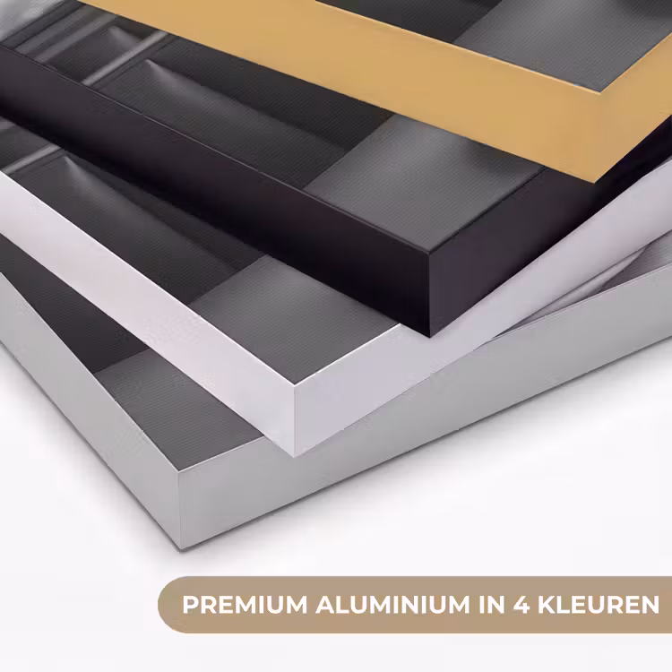 Kat - Koffie - Brood - Zwart Textielframe zwart klein -USP_kleurenNL