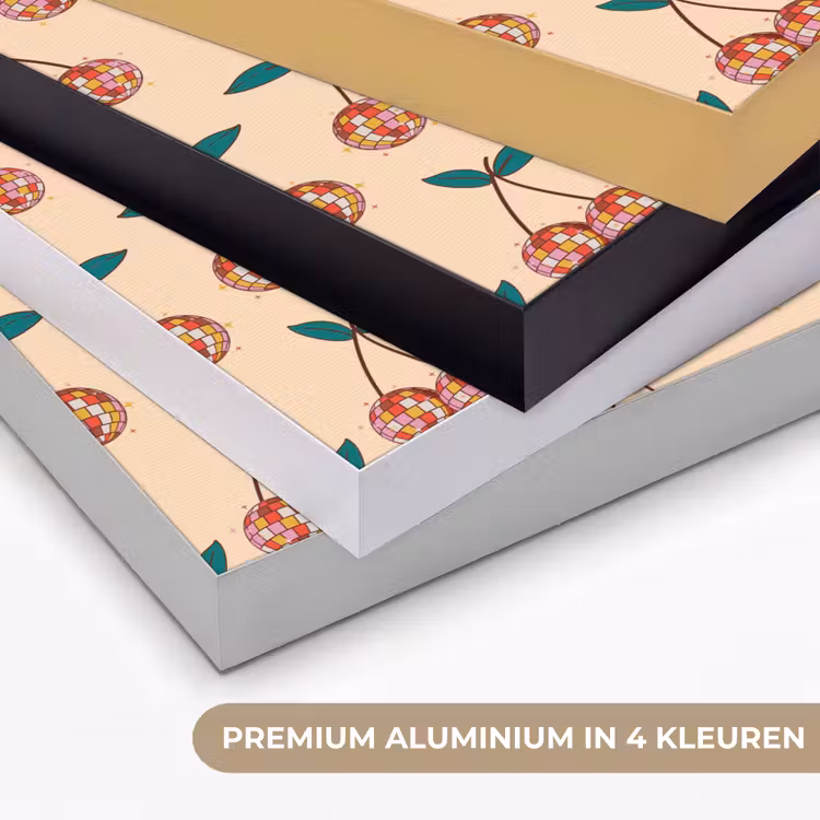 Kers - Disco - Patroon Textielframe zwart klein 947 -USP_kleurenNL