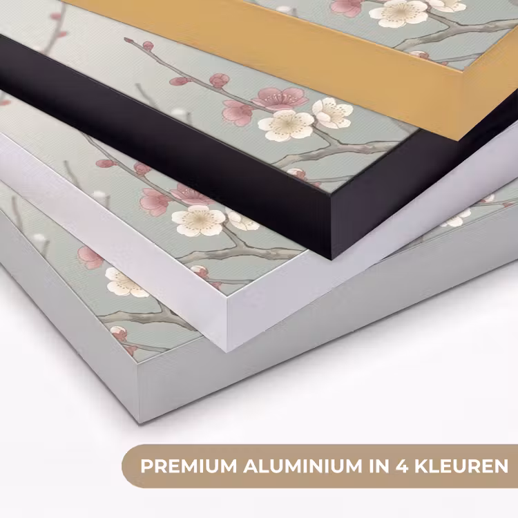 Kersen - Bloesem - Groen Textielframe zwart klein -USP_kleurenNL
