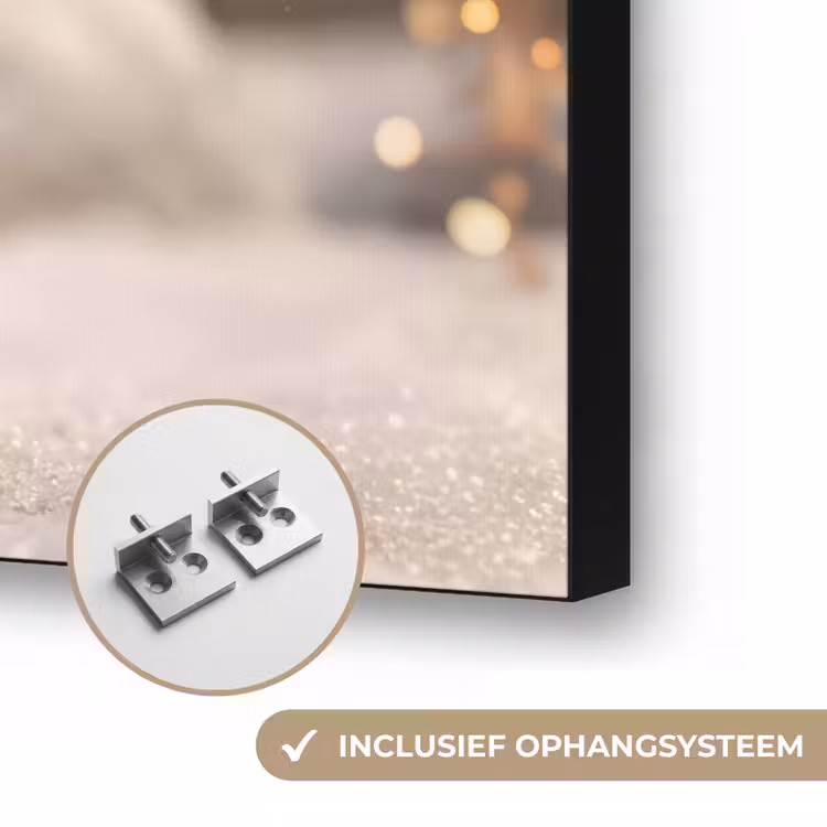 Kerst - Gnome - Bord - Kleurrijk Textielframe zwart klein -USP_ophangsysteemNL