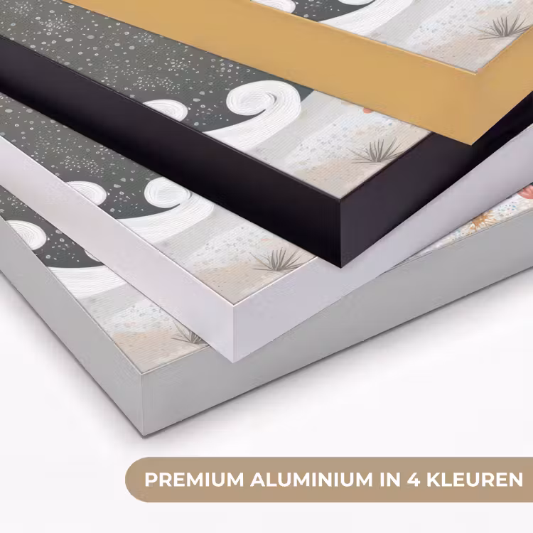Kerst - Gnomen - Pastel Textielframe zwart klein -USP_kleurenNL
