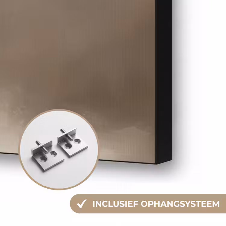 Kerst - kerstboom - Sneeuw - Art Textielframe zwart klein -USP_ophangsysteemNL