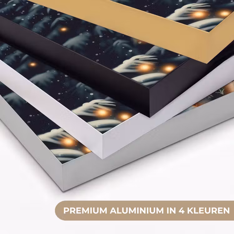 Kerst - Magie - Bos - Kleurrijk Textielframe zwart klein -USP_kleurenNL