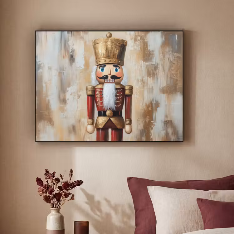 Kerst - Poppetje - Abstract Textielframe zwart klein -sfeer1