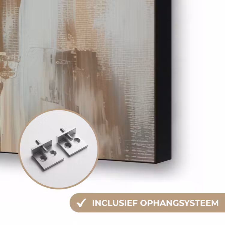 Kerst - Poppetje - Abstract Textielframe zwart klein -USP_ophangsysteemNL