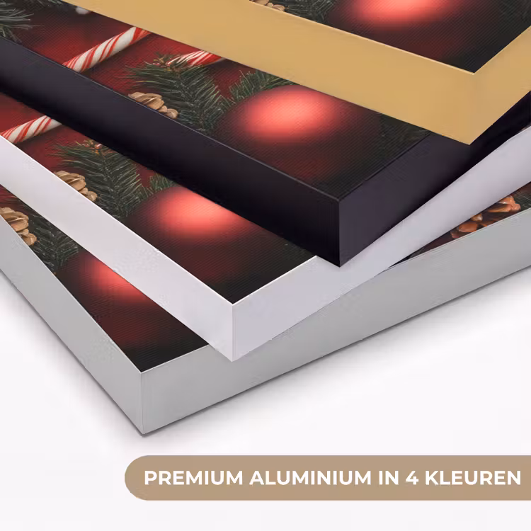 Kerst - Quote - Rood - Kerstballen Textielframe zwart klein -USP_kleurenNL
