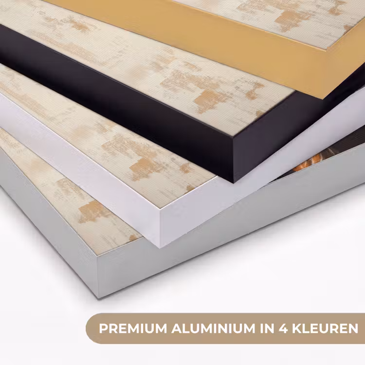 Kerst - Schotse Hooglander - Bruin - Krans Textielframe zwart klein -USP_kleurenNL