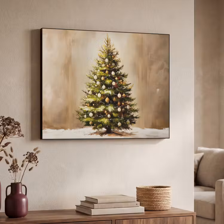 Kerst - Sfeer - Groen Textielframe - compleet frame klein -sfeer3