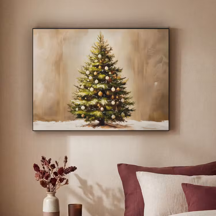 Kerst - Sfeer - Groen Textielframe - compleet frame klein -sfeer1