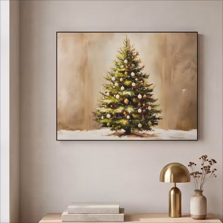 Kerst - Sfeer - Groen Textielframe zwart klein -sfeer2